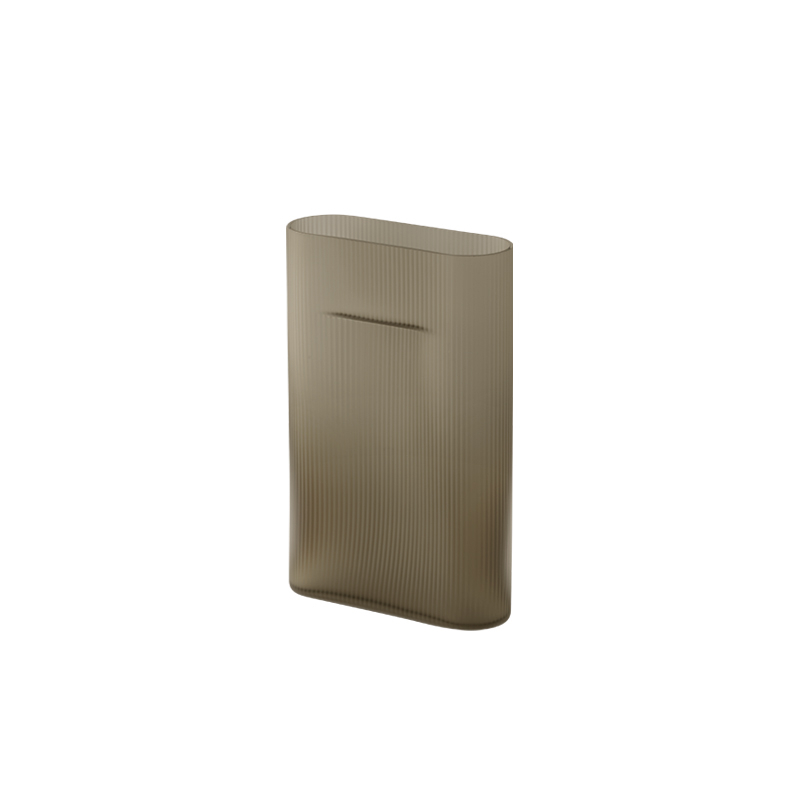 Vase VASE RIDGE Verre H 35 Taupe MUUTO