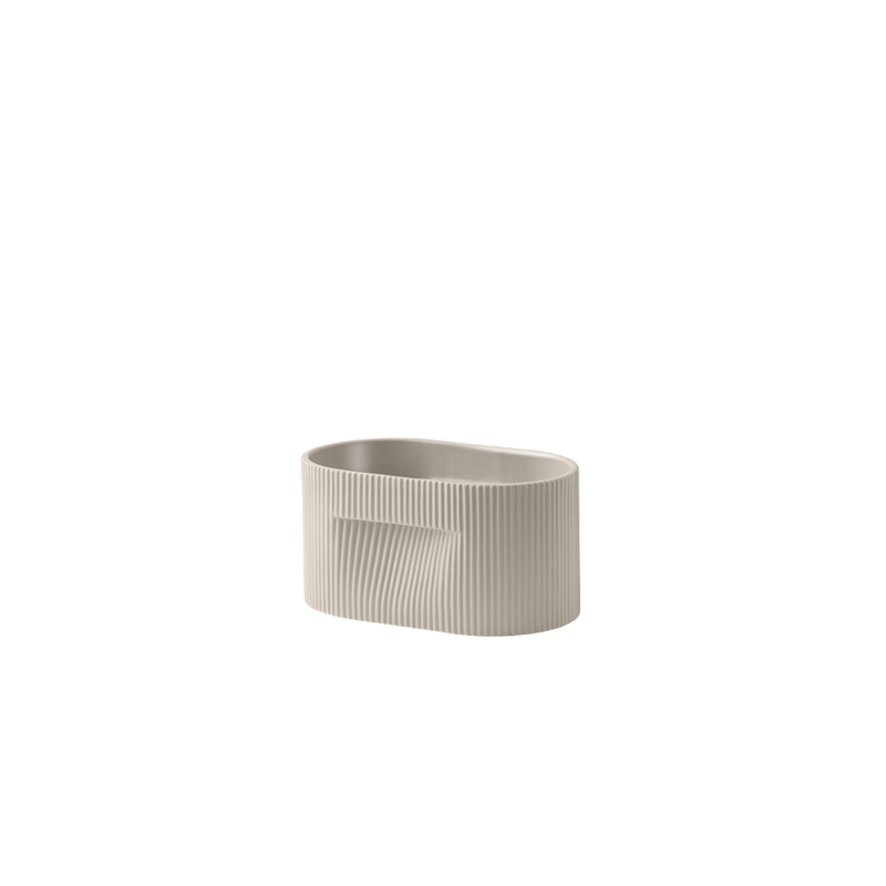 Vase Pot de fleurs RIDGE H 13 Beige MUUTO
