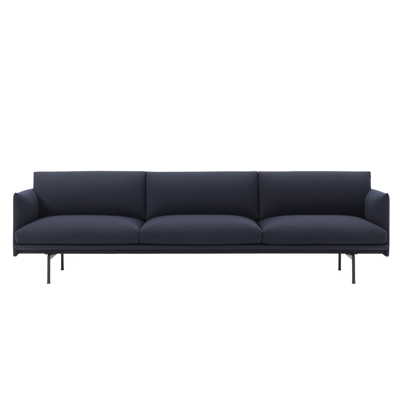 Canapé OUTLINE 3 1/2 places Bleu foncé 554 MUUTO