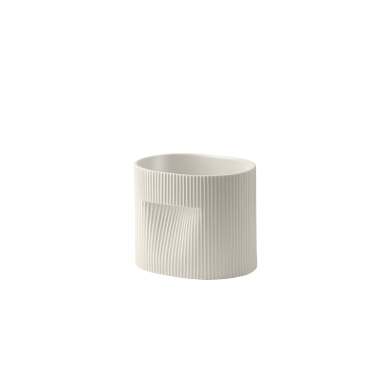 Vase Pot de fleurs RIDGE H 15 Blanc cassé MUUTO