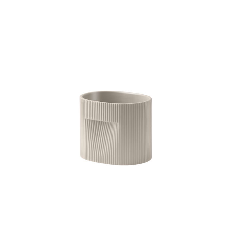 Vase Pot de fleurs RIDGE H 15 Beige MUUTO