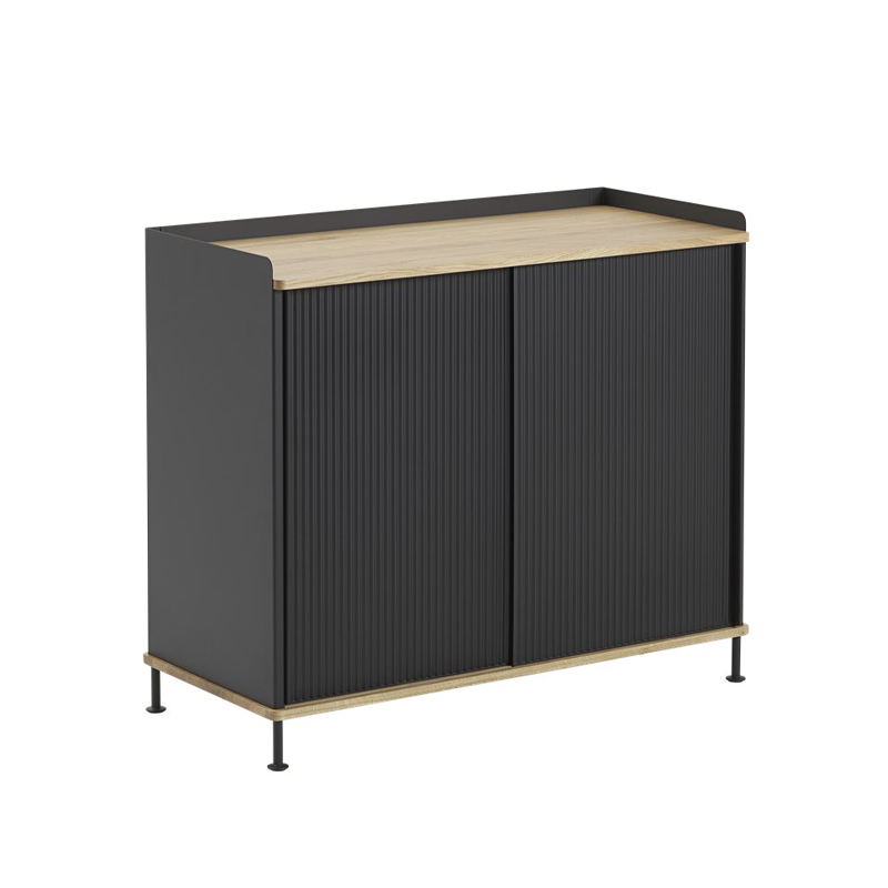 Meuble de rangement ENFOLD Buffet L 100 Chêne/ noir MUUTO
