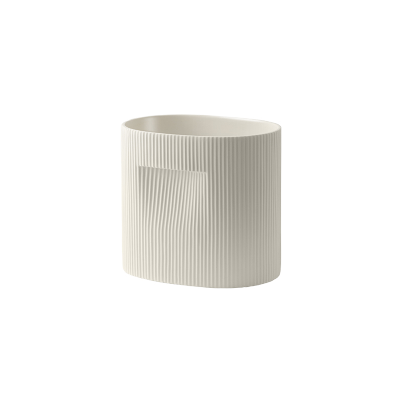 Vase Pot de fleurs RIDGE H 24 Blanc cassé MUUTO