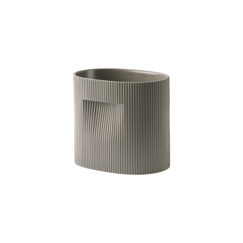 Vase Pot de fleurs RIDGE H 24 Taupe MUUTO