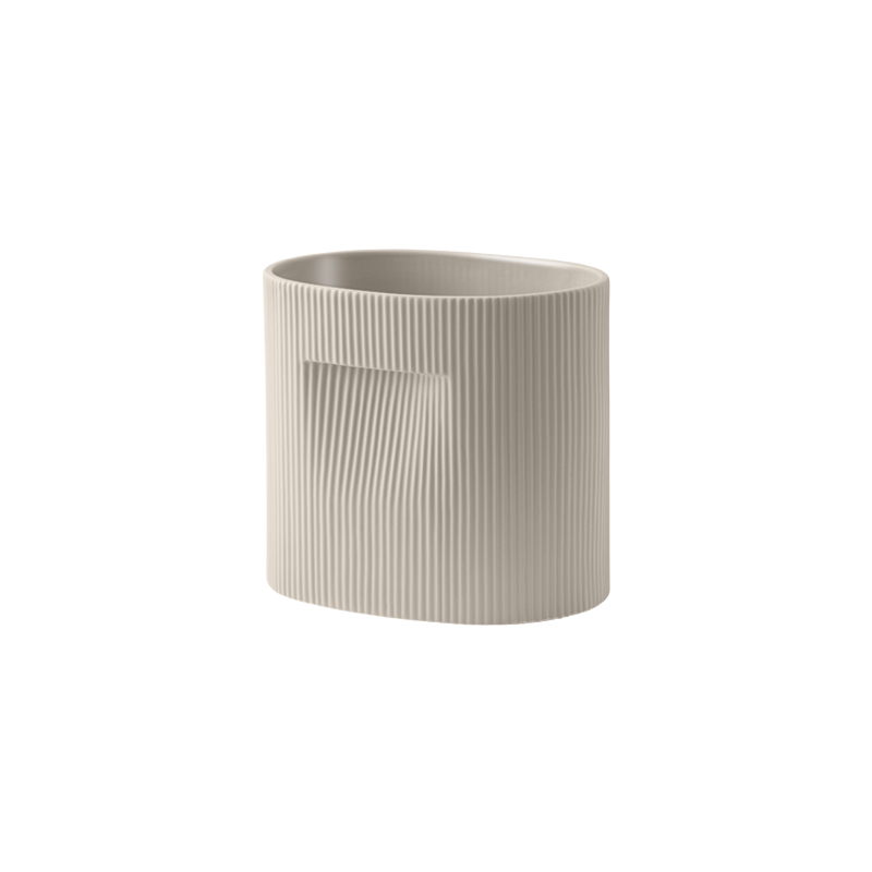 Vase Pot de fleurs RIDGE H 24 Beige MUUTO