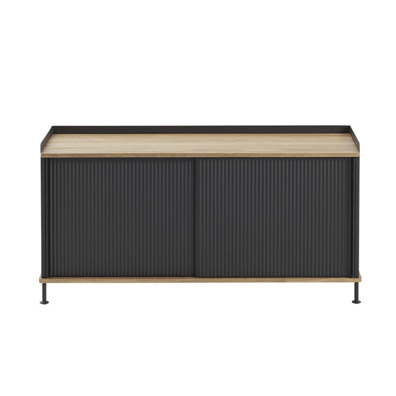 Meuble de rangement ENFOLD Buffet L 124 Chêne/ noir MUUTO