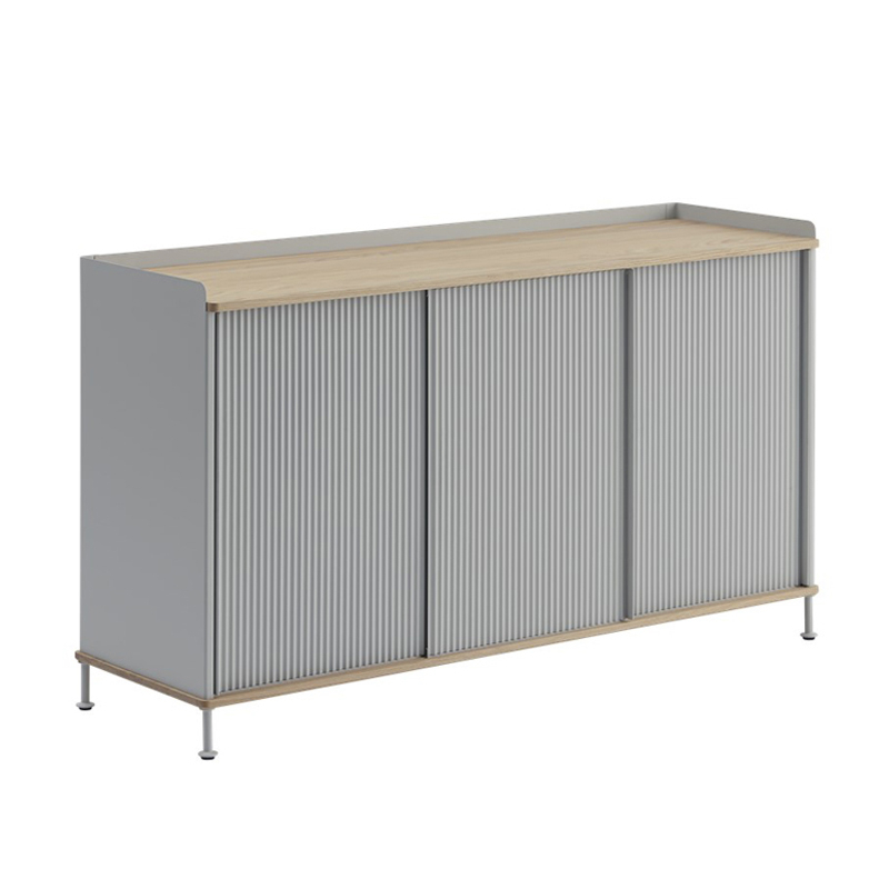 Meuble de rangement ENFOLD Buffet L 148 Chêne/ gris MUUTO