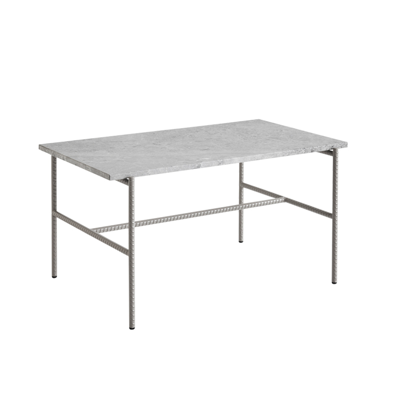 Table basse REBAR 80x49 Marbre gris/ gris HAY