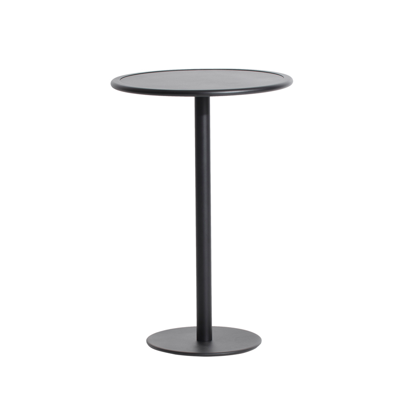 Table extérieur Mange-debout WEEK-END rond Noir PETITE FRITURE