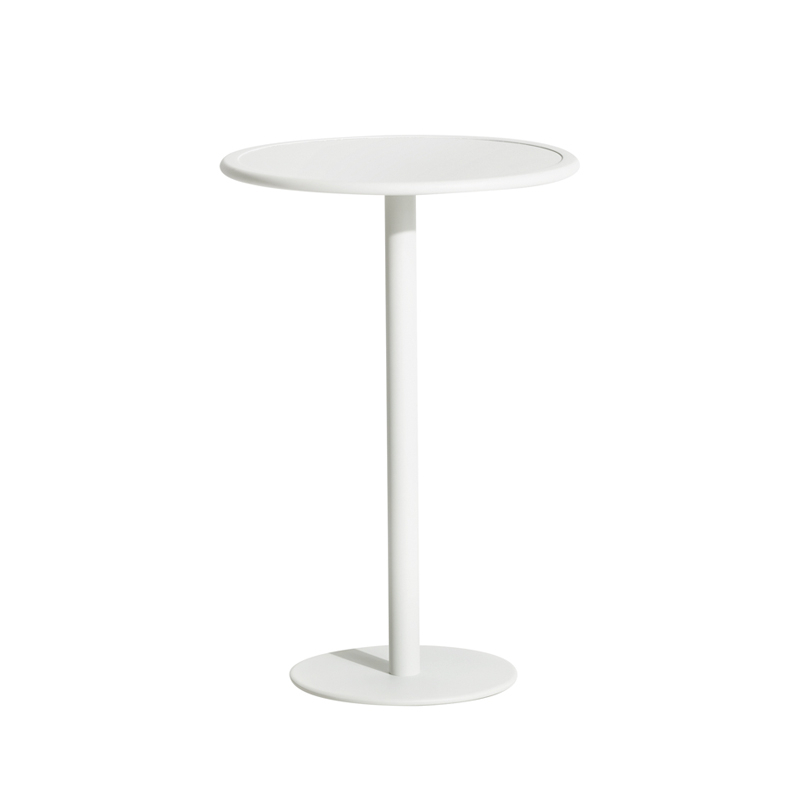 Table extérieur Mange-debout WEEK-END rond Blanc PETITE FRITURE