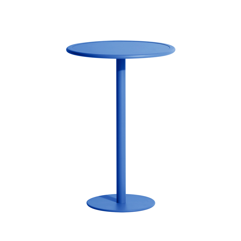 Table extérieur Mange-debout WEEK-END rond Bleu PETITE FRITURE
