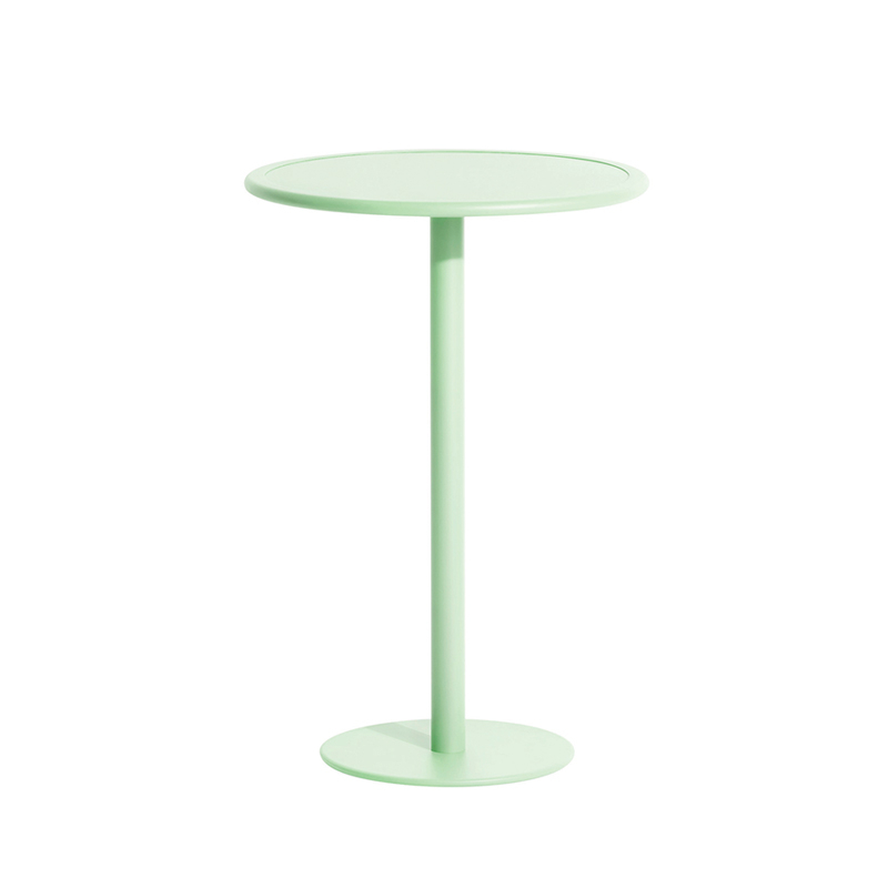 Table extérieur Mange-debout WEEK-END rond Vert pastel PETITE FRITURE