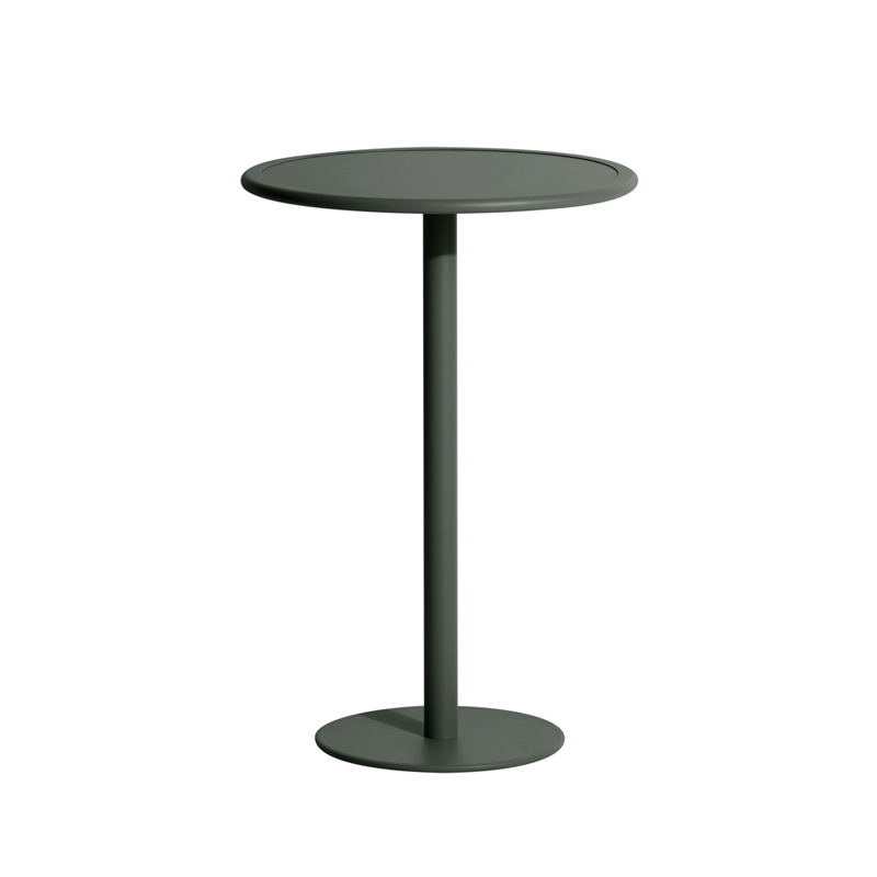 Table extérieur Mange-debout WEEK-END rond Vert bouteille PETITE FRITURE