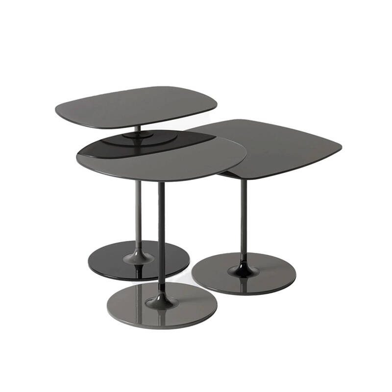 Table d'appoint guéridon THIERRY Set de 3 Noir KARTELL