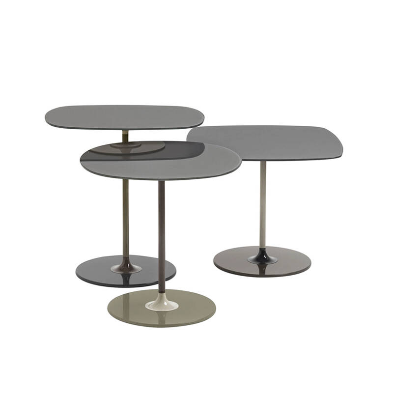 Table d'appoint guéridon THIERRY Set de 3 Gris KARTELL