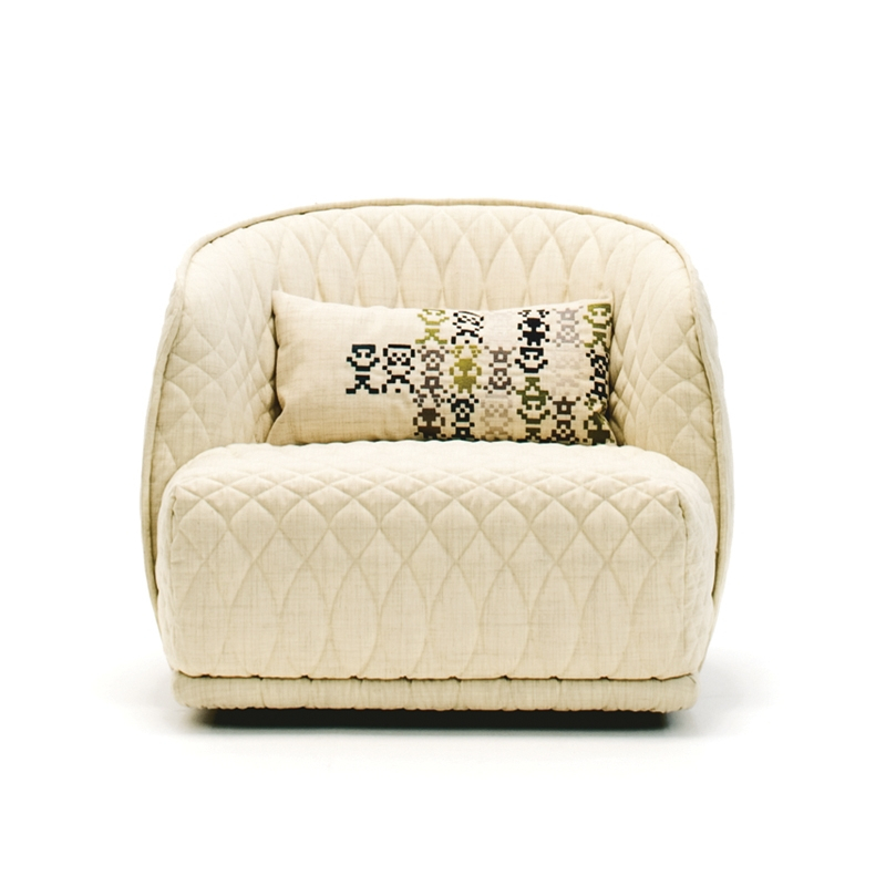 Fauteuil REDONDO Blanc cassé 113 MOROSO