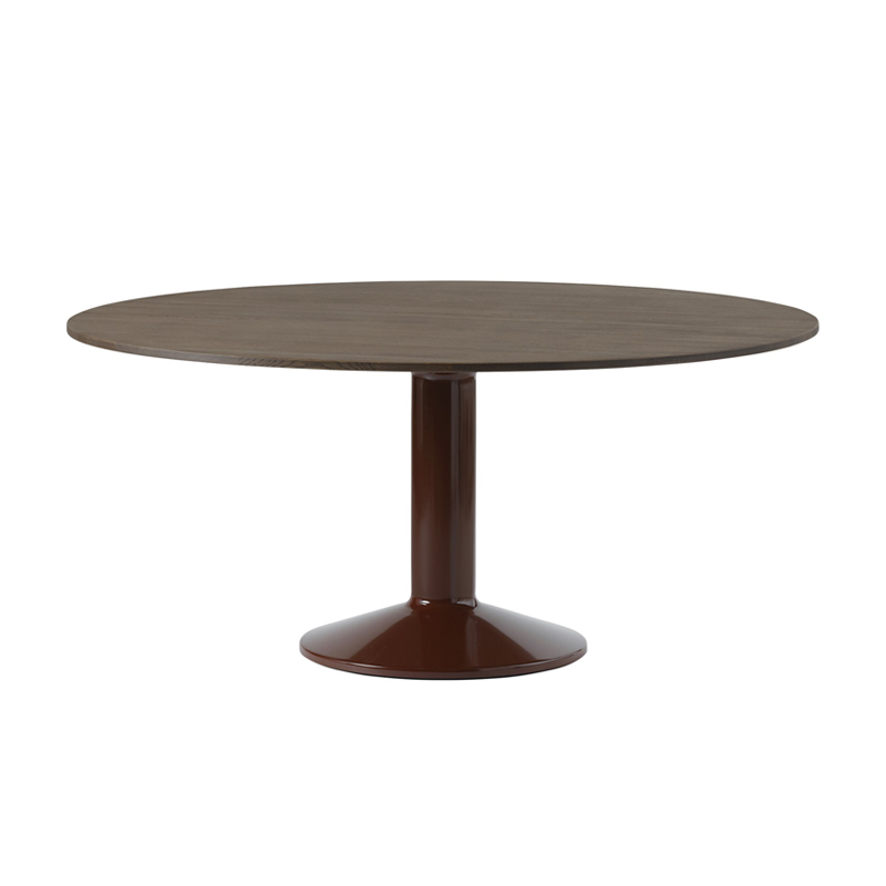 Table MIDST Ø 160 Chêne foncé/ rouge foncé MUUTO