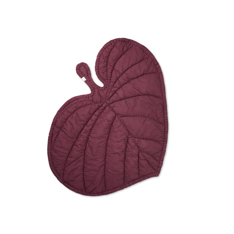 Textile enfant Tapis de jeu LEAF BLANKET Bordeaux NOFRED