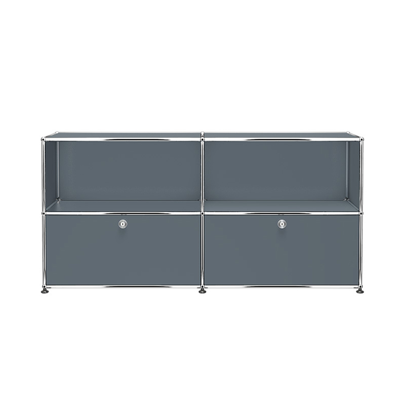 Meuble de rangement USM HALLER C2 Gris moyen USM HALLER