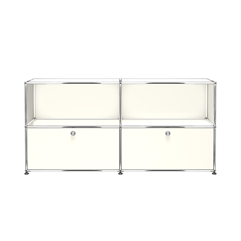 Meuble de rangement USM HALLER C2 Blanc pur USM HALLER