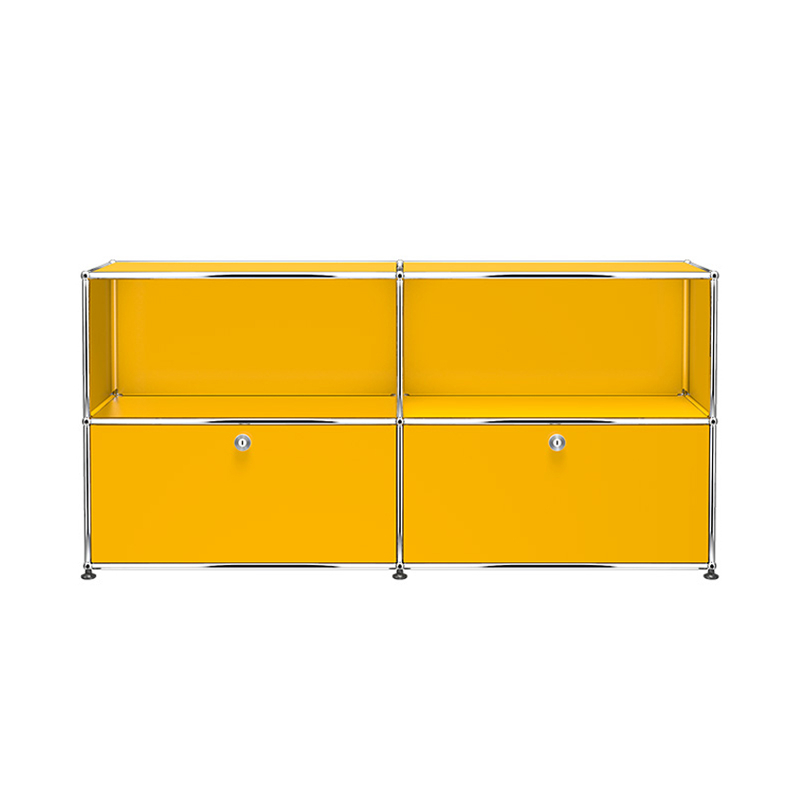 Meuble de rangement USM HALLER C2 Jaune or USM HALLER