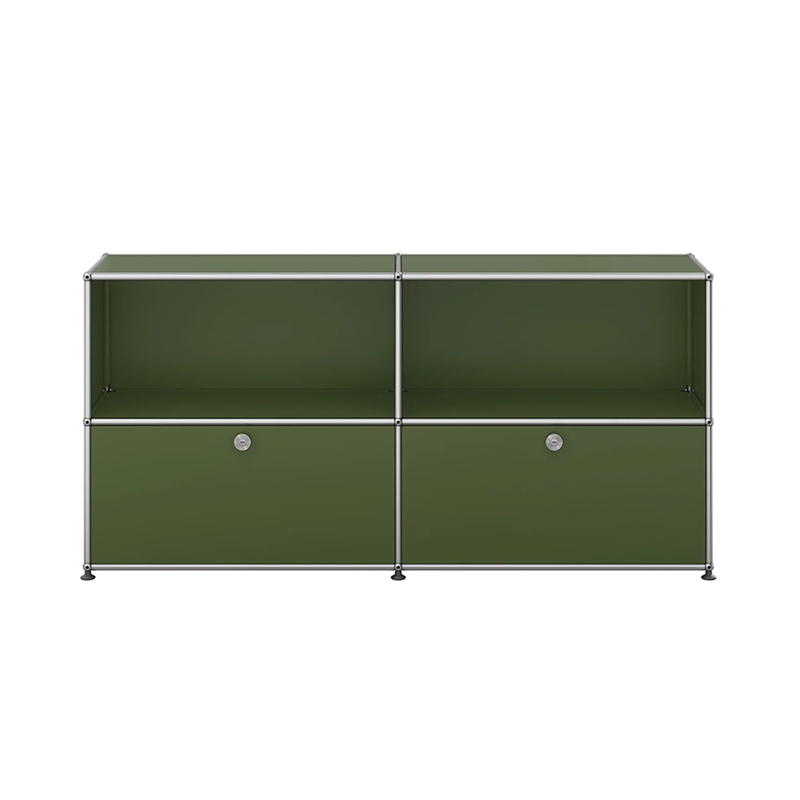 Meuble de rangement USM HALLER C2 Vert olive USM HALLER
