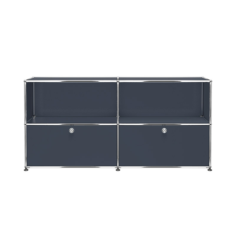 Meuble de rangement USM HALLER C2 Anthracite USM HALLER