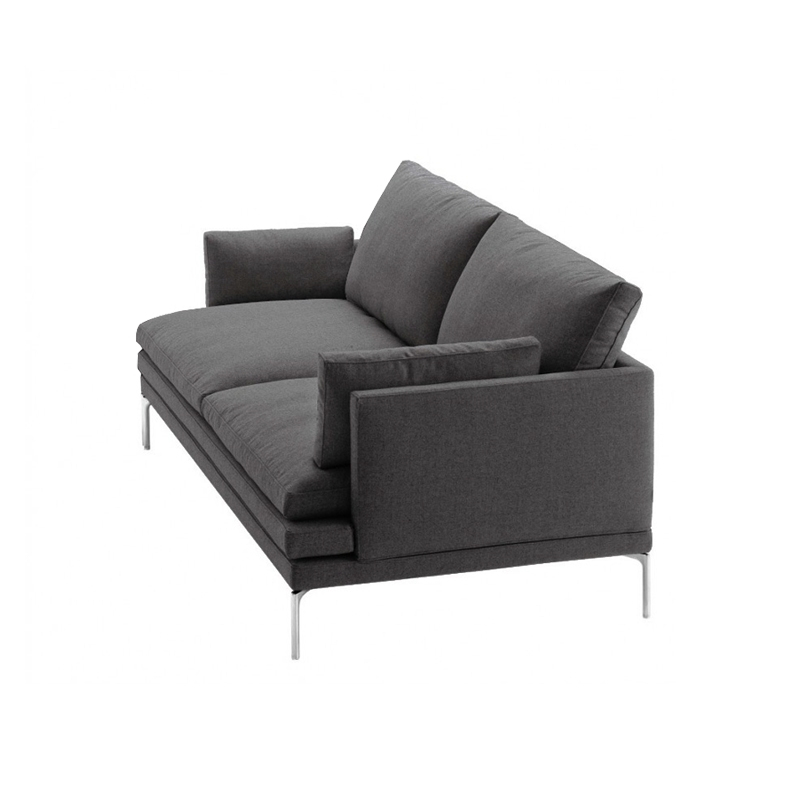 Canapé WILLIAM 2 places L 180 tissu Gris foncé 24805 ZANOTTA
