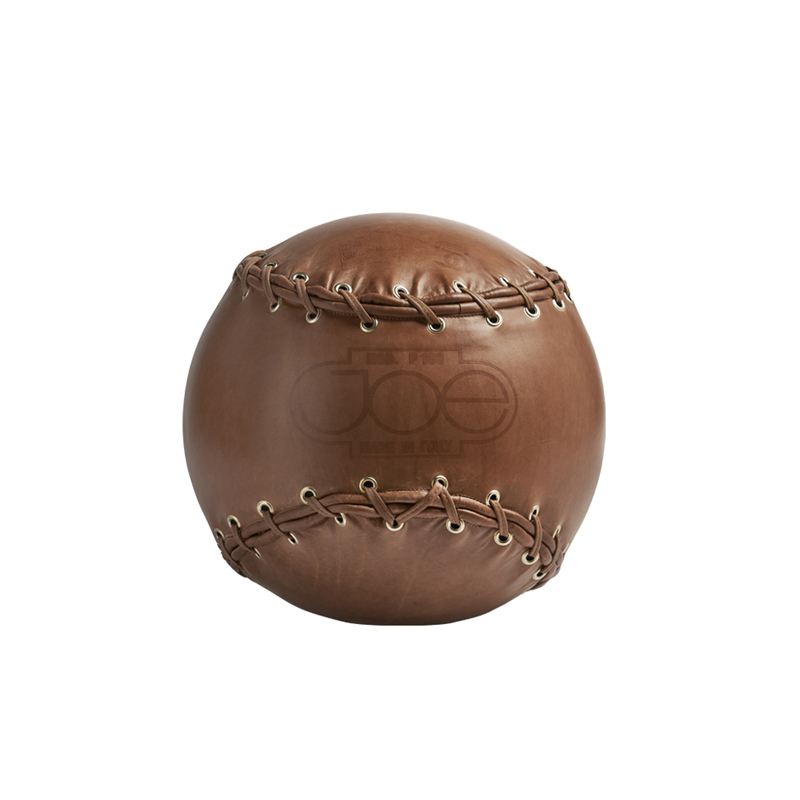 Pouf JOE BALL Cuir marron BAL93002 POLTRONOVA