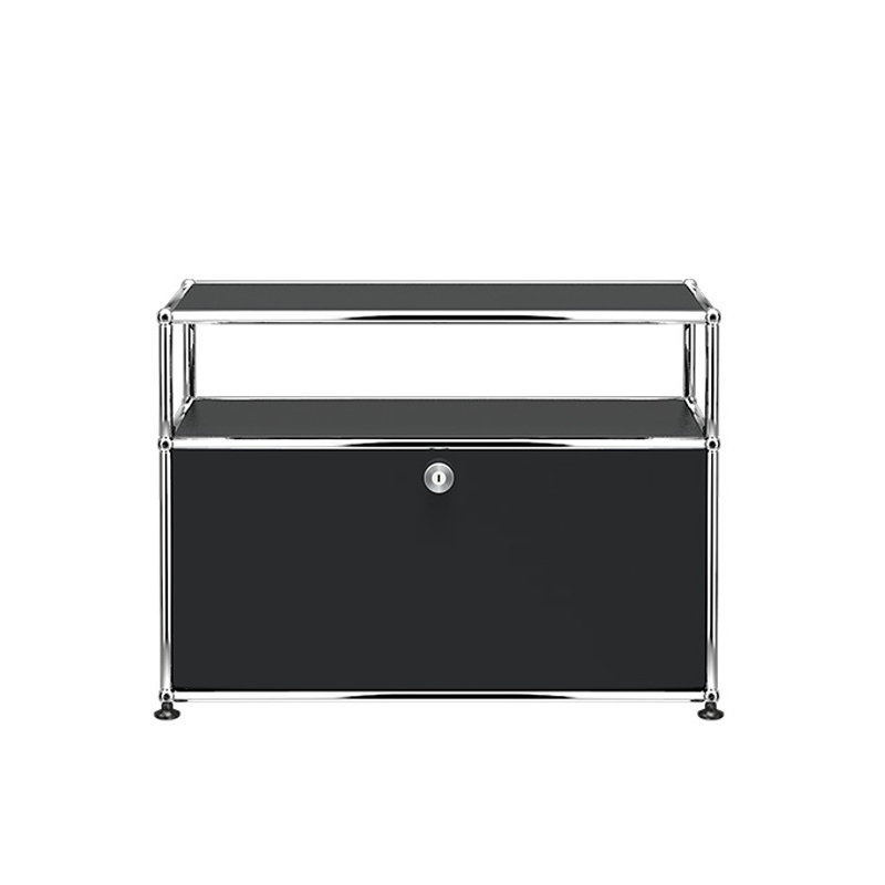 Meuble de rangement USM HALLER O1 Noir graphite USM HALLER