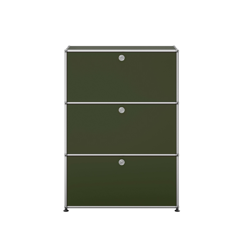 Meuble de rangement USM HALLER G1 Vert olive USM HALLER
