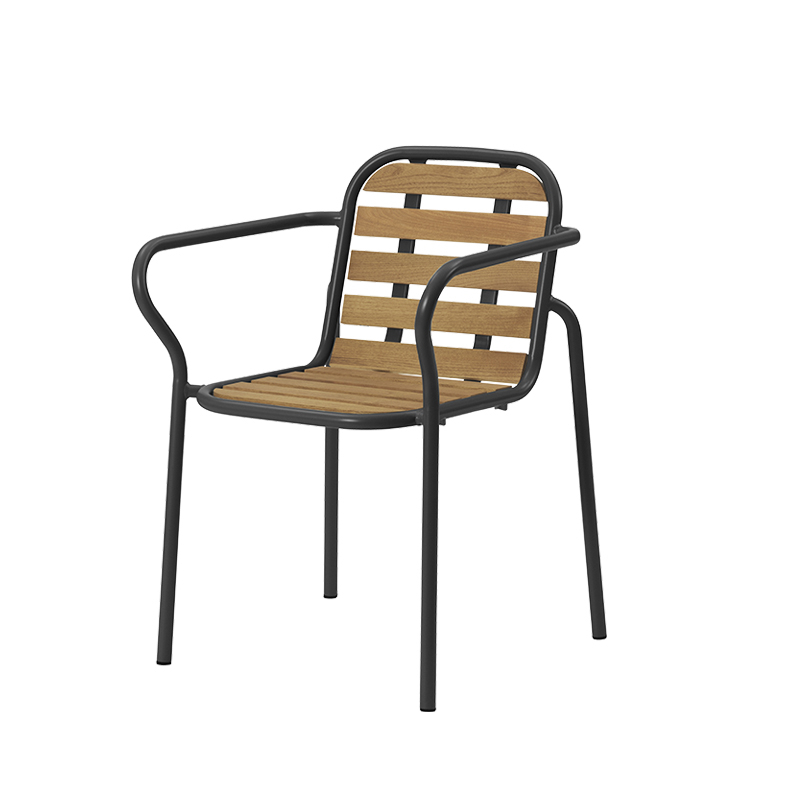 Chaise extérieur Petit fauteuil VIG ROBINIA Noir Normann Copenhagen