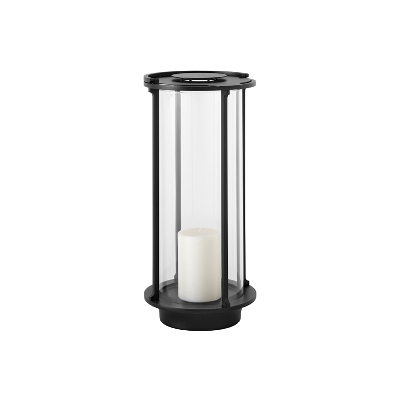 Photophore, bougeoir et bougie Lanterne COLLECT HURRICANE SC83 Noir AND TRADITION