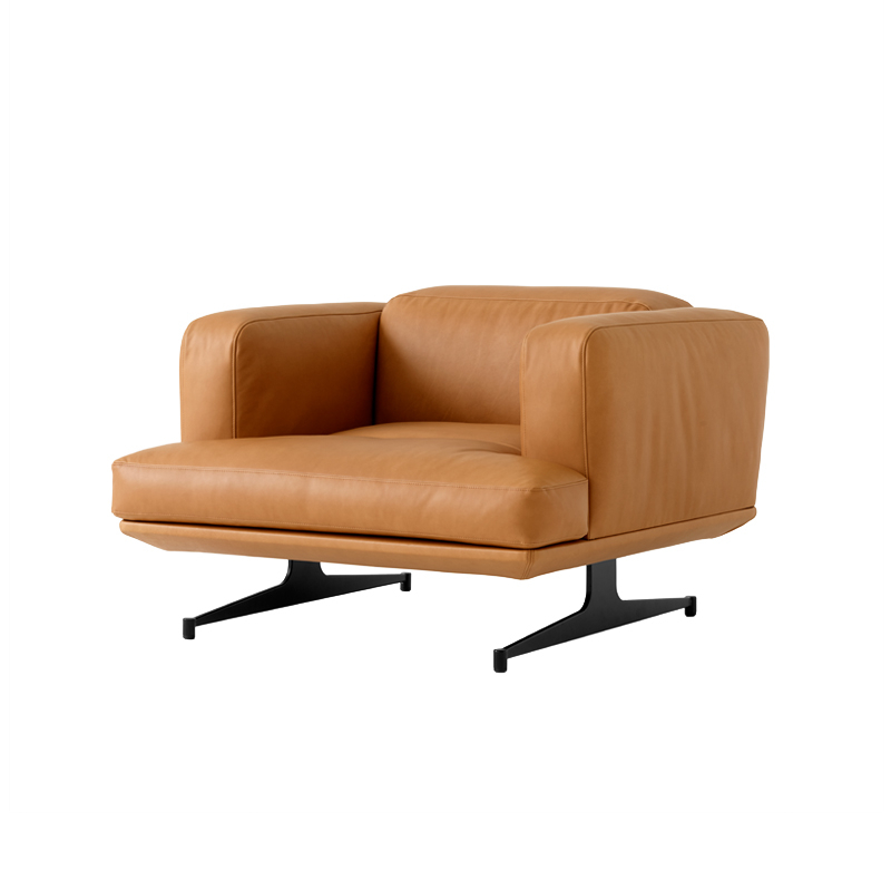 Fauteuil INLAND AV21 Cuir Cuir cognac AND TRADITION