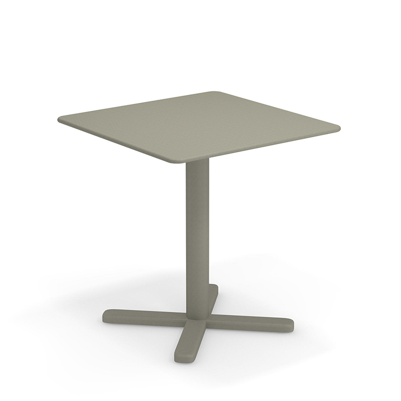 Table extérieur DARWIN 70x70 Gris Vert EMU