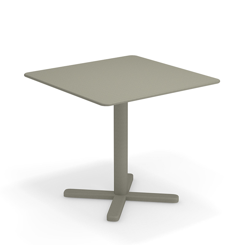 Table extérieur DARWIN 80x80 Gris Vert EMU