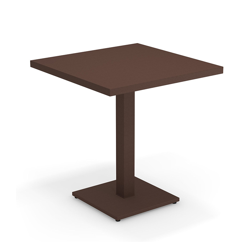 Table extérieur ROUND 70x70 Marron d'Inde EMU