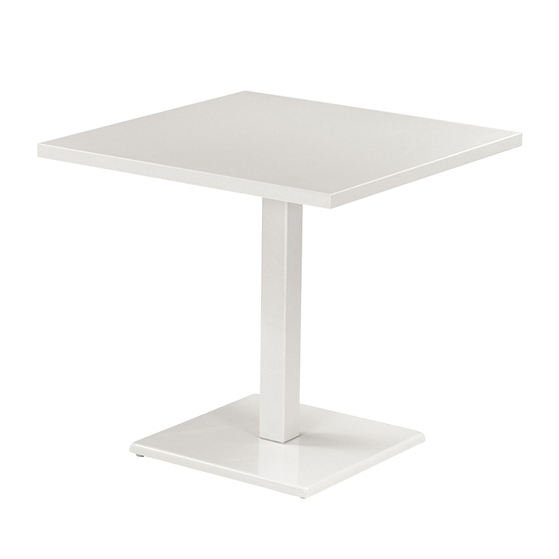 Table extérieur ROUND 80x80 Blanc mat EMU