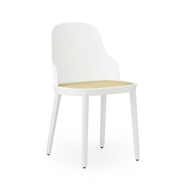 Chaise ALLEZ Polypropylène assise cannage Blanc Normann Copenhagen