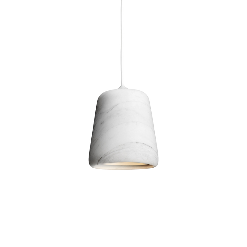 Suspension MATERIAL Marbre blanc / Cordon blanc NEW WORKS