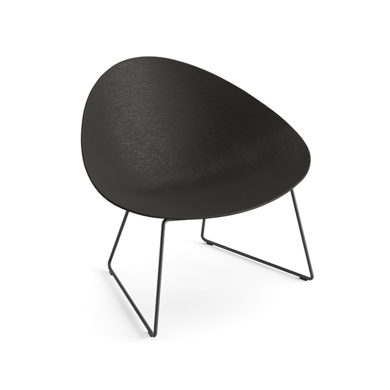 Fauteuil ADELL piètement luge Noir / anthracite ARPER
