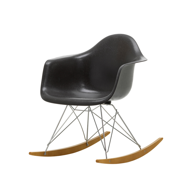 Fauteuil EAMES FIBERGLASS ARMCHAIR RAR Gris foncé Eames VITRA