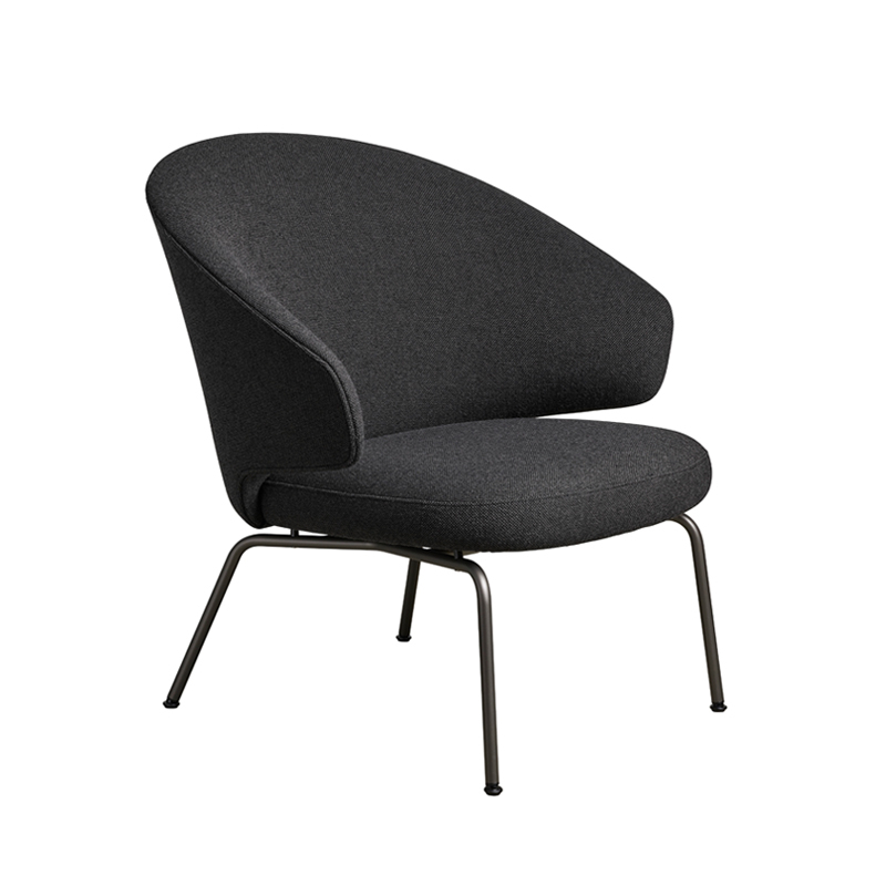 Fauteuil LET pieds acier Hallingdal 173/ graphite chaud FRITZ HANSEN