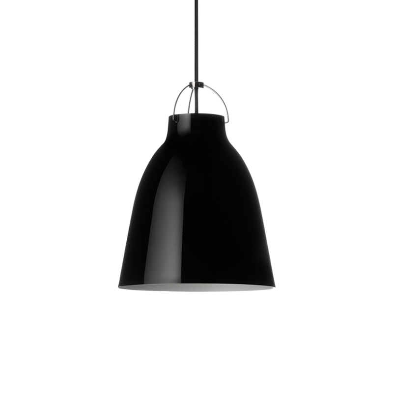 Suspension CARAVAGGIO P2 Noir brillant/ câble noir FRITZ HANSEN