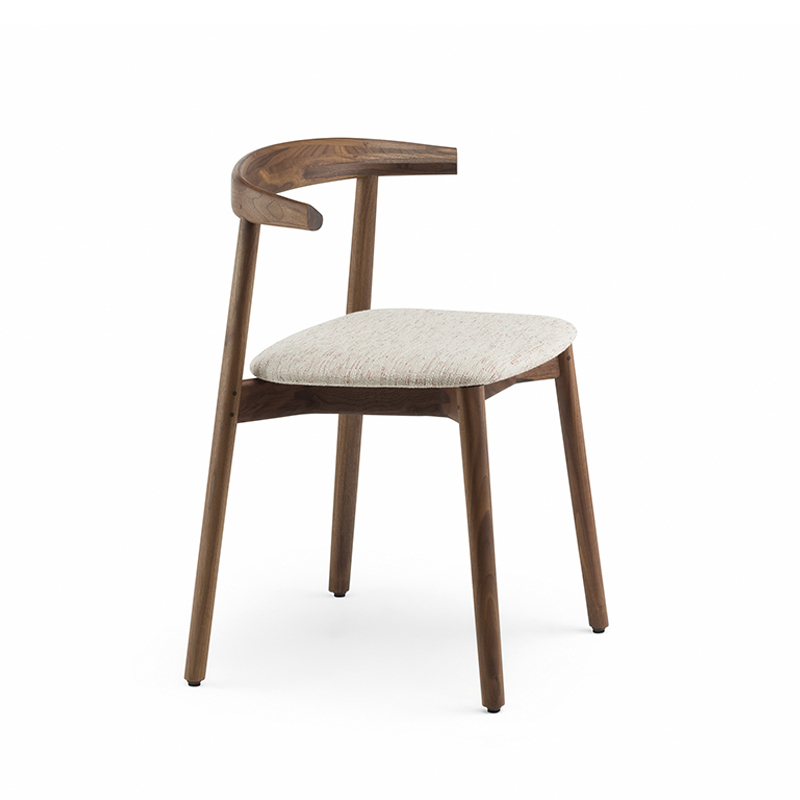 Chaise ANDO ASSISE TISSU Noyer danois huilé / Sonar 113 DE LA ESPADA
