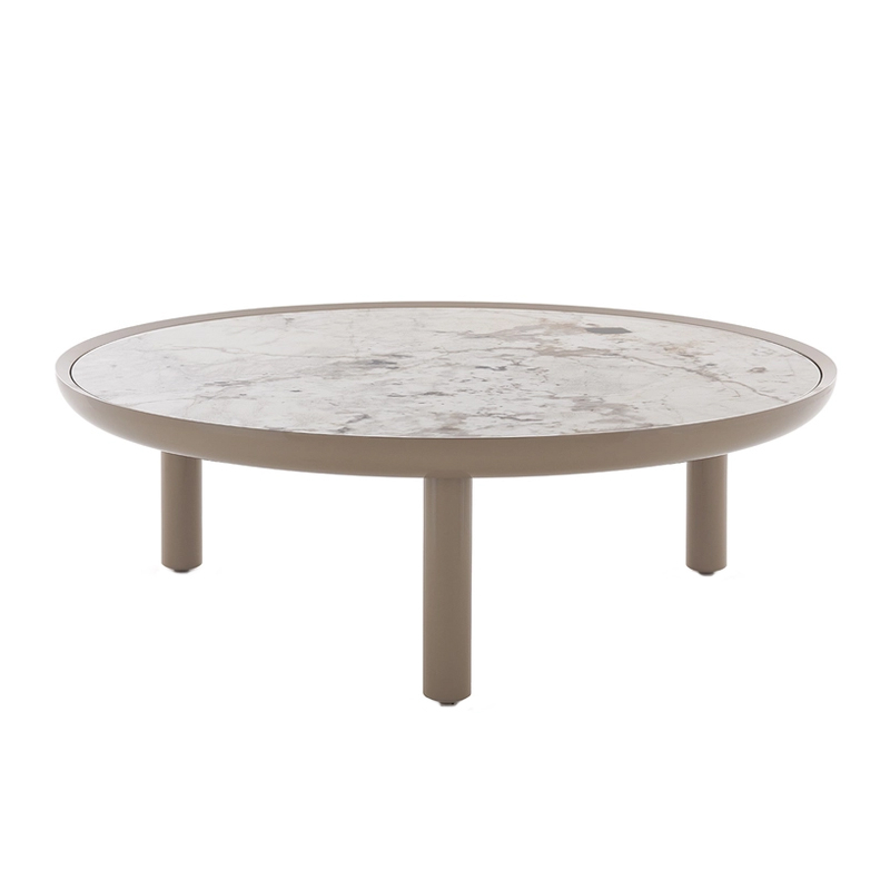 Table basse K-TOP Ø 105 Nature tundra colombe  KARTELL