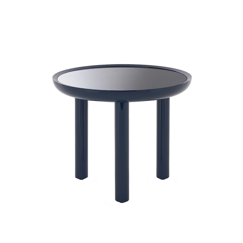 Table d'appoint guéridon K-TOP Ø 60 Miroir fumé/ bleu KARTELL