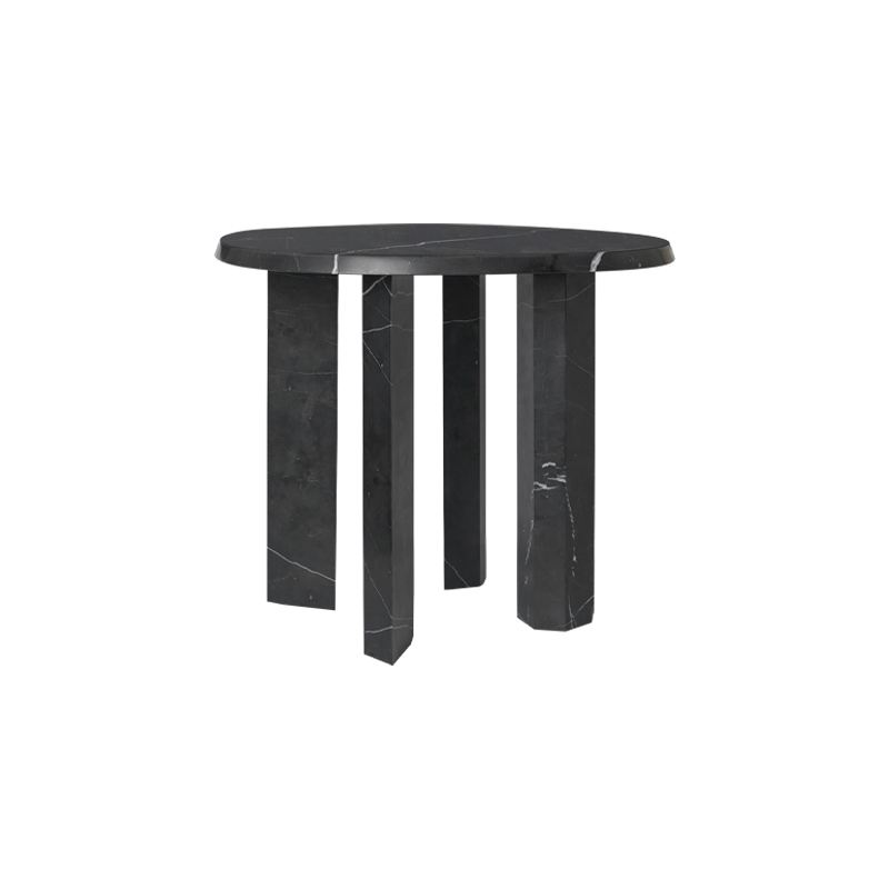 Table d'appoint guéridon TAULA H 45 Marbre noir FERM LIVING