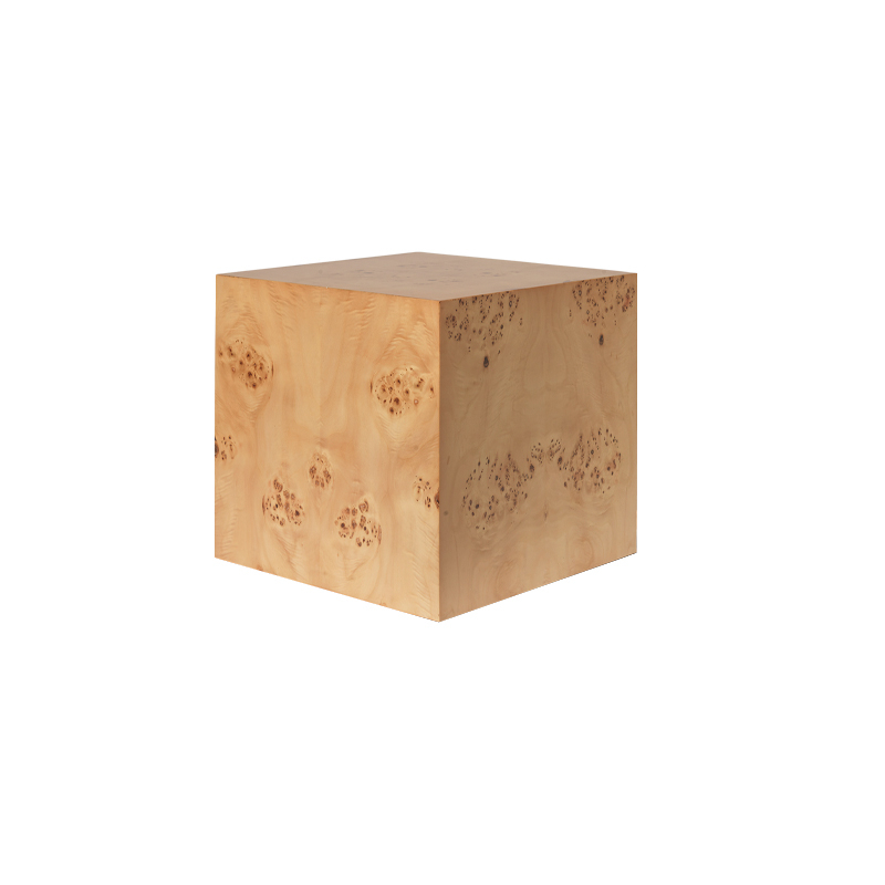 Table d'appoint guéridon BURL Cube Loupe de peuplier FERM LIVING