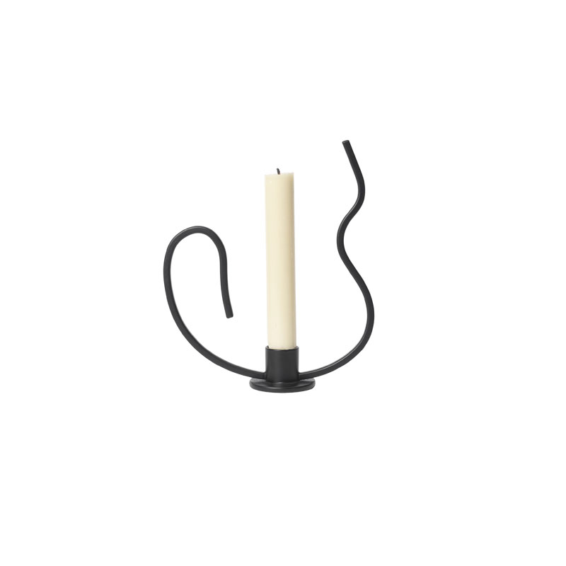 Photophore, bougeoir et bougie Chandelier VALSE H 18 Noir FERM LIVING